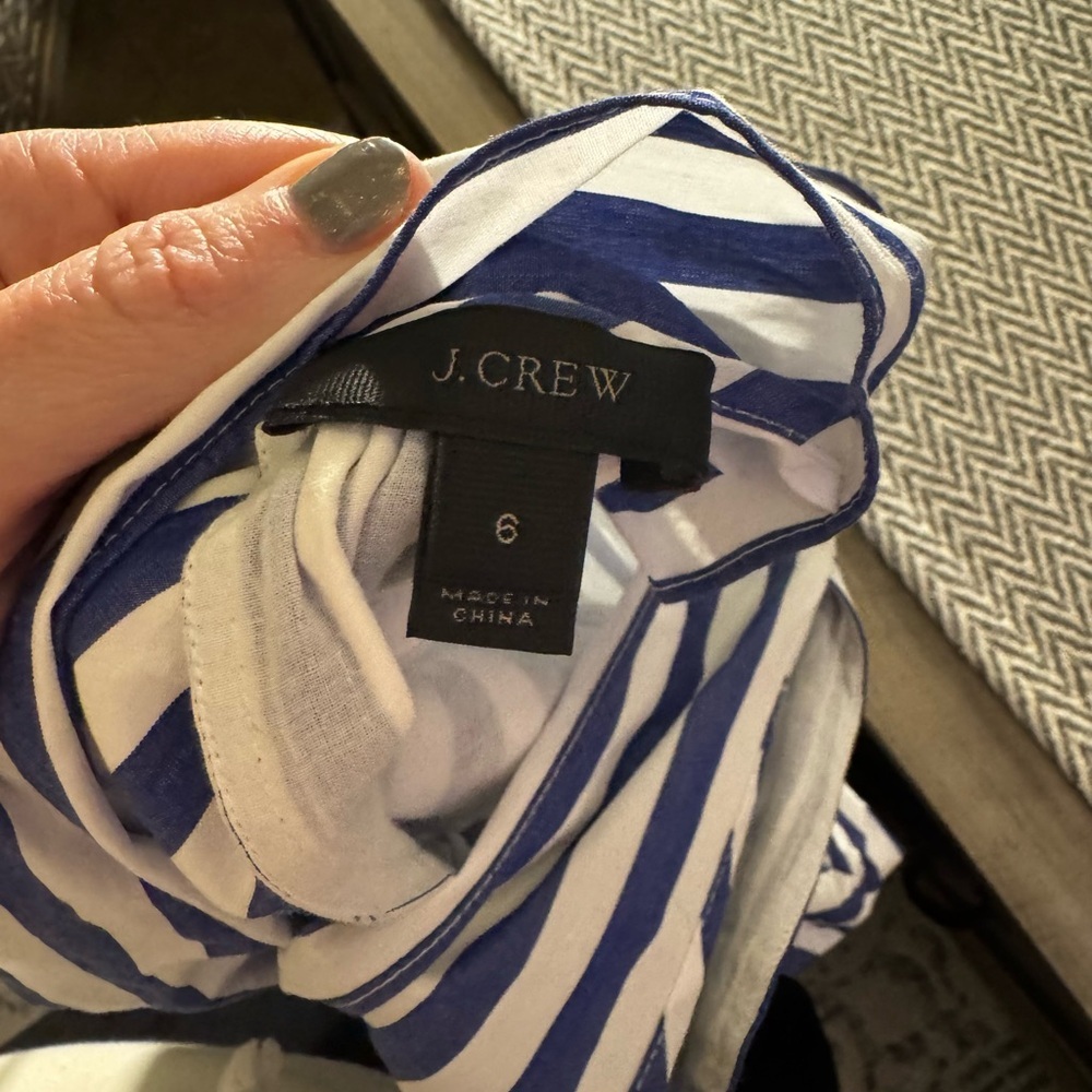 J. Crew Navy and White Halter Jumpsuit - Picture 3 of 15